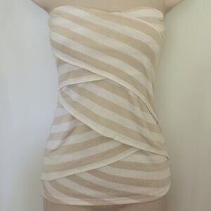 White House Black Market New NWT size medium strapless convertible striped top
